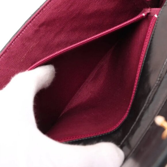 Chanel CC Logo Lambskin Chain Shoulder Bag Black - Picture 7 of 14